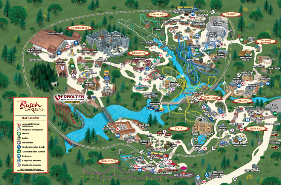 Park Maps Busch Gardens